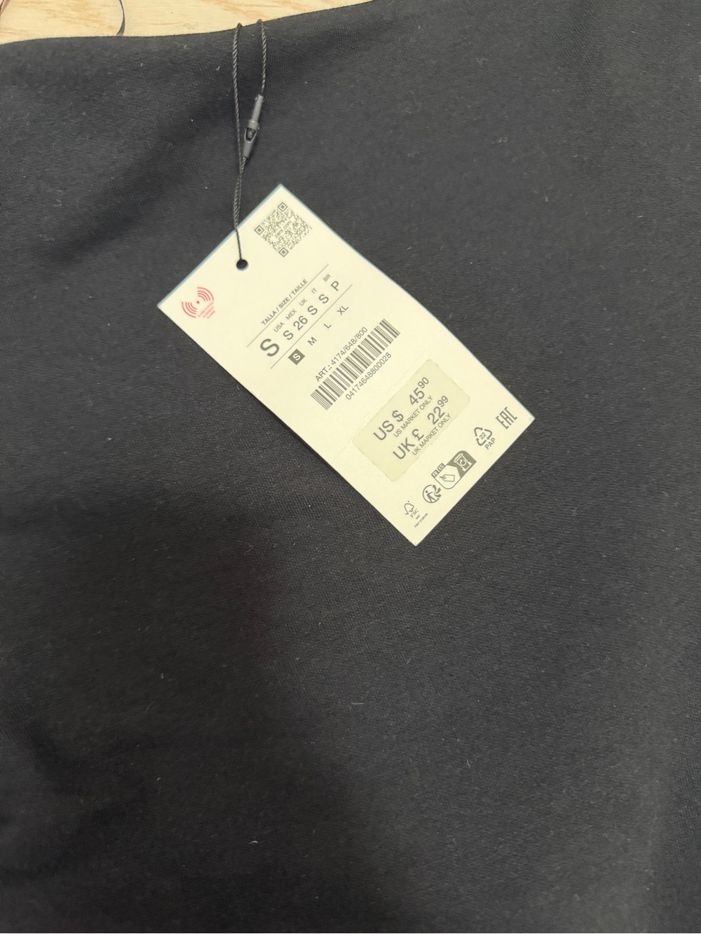 Zara One-Shoulder Black Midi Dress - Picture 3 of 5